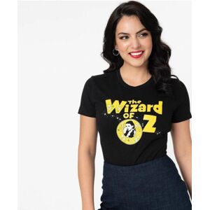 The Wizard Of Oz x Unique Vintage Retro Logo Fitted Tee Size: S Colour: Black