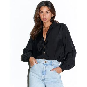 Women's Black Miley Shirt, Size 14 by Never Fully Dressed