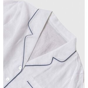 White Linen Night Shirt By Piglet in Bed   Size: Small   Colour: White