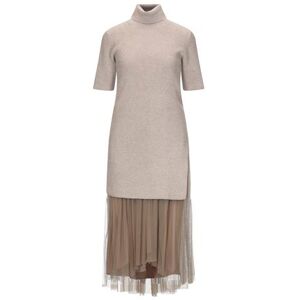 BRUNELLO CUCINELLI Midi Dress Women - Dove Grey - Xs