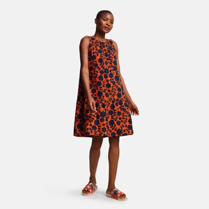 Regatta Breathable Women's Orange Floral Print Orla Kiely Summer Sleeveless Dress, Size: 16L