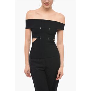 Alexander McQueen Boat Neck Top with Cut Out Detail size M - Female