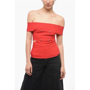 Alexander McQueen Boat Neck Top with Cut Out Detail size S - Female