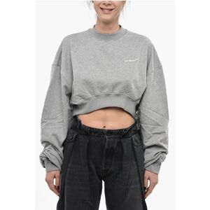 Off-White Brushed Cotton Cropped FOR ALL Crewneck sweatshirt size M - Female