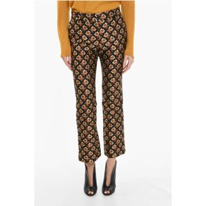 Double J Carrot Fit Jacquard BELLA Pants with Floral Pattern size M - Female