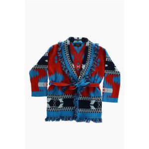 Alanui Kids Cashmere Cardigan With Aztec Embroidery size 8 Y - Unisex