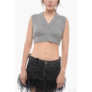 Prada Cashmere Crop Vest with V Neck size 42 - Female