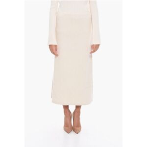 Chloe Cashmere Midi Skirt with Drawstring Waist size L - Female