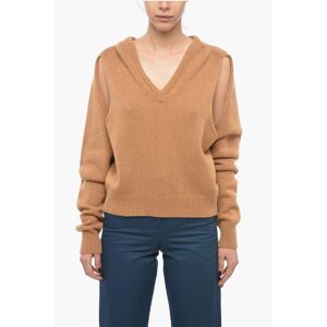 RAMAEL Cashmere V-neckline Sweater with Cut Out Detail size S - Female