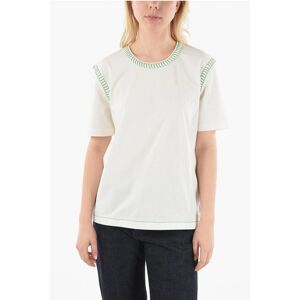 Bottega Veneta Crew-neck T-shirt with Contrasting Stitching size M - Female