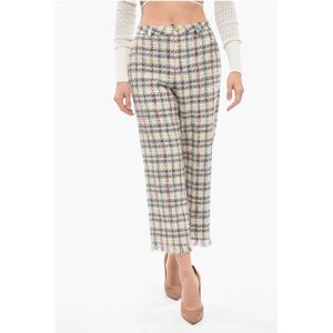 Etro Cropped Fit Tweed Pants with Fringed Bottom size 40 - Female