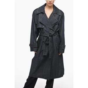 The Mannei Denim Double-breasted ASPOS Trench with Notch Lapel size 38 - Female