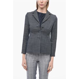 Christian Dior Denim Effect Slim Fit Blazer with Covered Buttons size 42 - Female