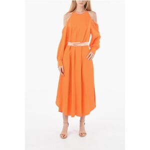 Stella McCartney Elastic Belt Cold Shoulder Maxi Dress size 42 - Female