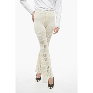 Amiri Flared Crochet Pants with Lace-up Detail size Xs - Female