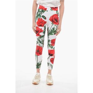 Dolce & Gabbana Floral Patterned POPPY Leggings with Ankle Zips size 42 - Female