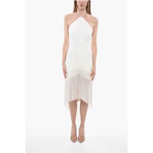 Jil Sander Halterneck Dress with Beaded Fringes size 40 - Female