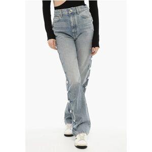 Khaite High-Waist DANIELLE Jeans with Side Studs 21cm size 24 - Female
