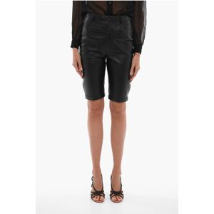 Saint Laurent High-waisted Leather Shorts size 40 - Female
