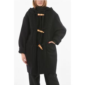 Patou Hooded DUFFLE Wool and Cashmere Coat with Frogs size S - Female
