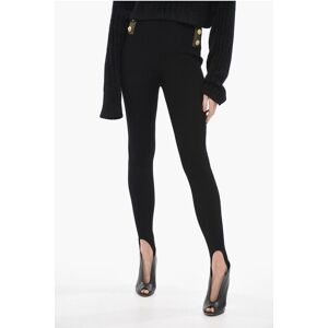 Balmain Knitted Stirrup Leggings with Jewel Buttons size 42 - Female