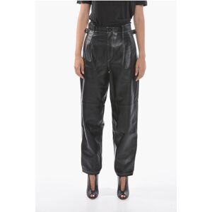 The Mannei Leather SHOBAK High-waisted Pants with Single Pleat size 40 - Female