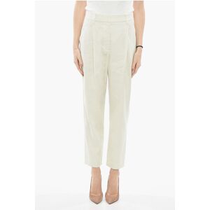 Brunello Cucinelli Linen Blend Loose-fit Pants size 42 - Female