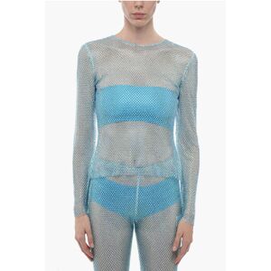 Giuseppe Di Morabito Mesh Top with All-Over Crystals size XS-S - Female
