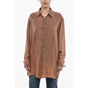 Maison Margiela MM1 Silk Oversized Shirt with Polka Dot Pattern size 38 - Female