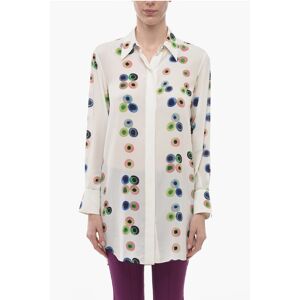 Chloe Polka Dot Patterned EYES Silk Shirt Dress size 38 - Female