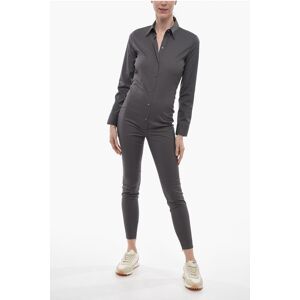 Prada Popeline Cotton Jumpsuit with Shirt Design size 38 - Female