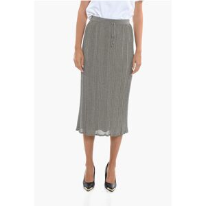 The Row Ribbed Lurex MARIN Skirt with Drawstring size S - Female