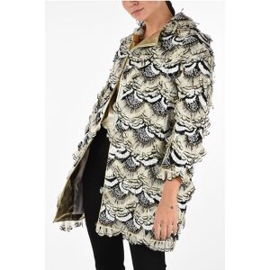 Dsquared2 Sequined Coat with Feathers size 40 - Female