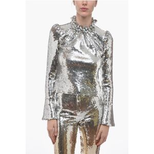 Paco Rabanne Sequined Top with Bell Sleeves size 42 - Female