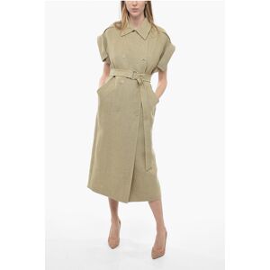 Max Mara SFILATA Double-breasted GIRELLO Trench Dress with Short Slee size 42 - Female