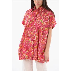 Dolce & Gabbana Short Sleeves Renaissance Pattern Oversize Fit 60's Shirt size 38 - Female