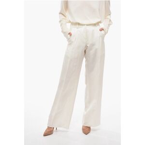 Salvatore Ferragamo Silk and Linen Wide Pants size 38 - Female
