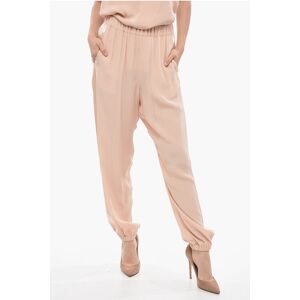 Fabiana Filippi Silk Blend Pants with Elastic Cuffs size 40 - Female