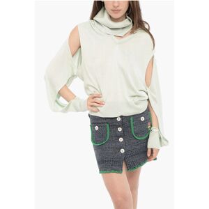 RAMAEL Silk Sweater with Cut-Out Detail and Removable Collar size Xs - Female