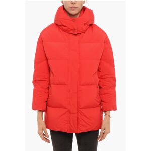 Woolrich Solid Color AURORA Down Jacket with Snap Buttons and Removab size Xs - Female
