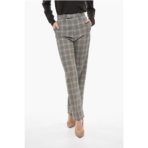 Gucci Straight Fit Flax Blend Pants with District Check Motif size 38 - Female