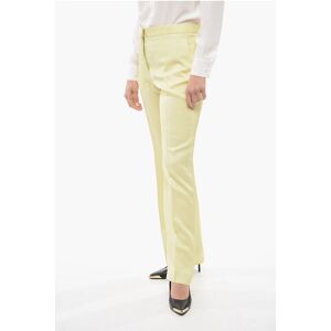 Jil Sander Straight Fit Viscose Satin Pants with Flush Pockets size 42 - Female