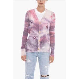 Amiri Tie Dye Cashmere Cardigan with Embroideries size M - Female