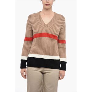 Burberry V-Neck Cashmere Blend Jumper size Xs - Female