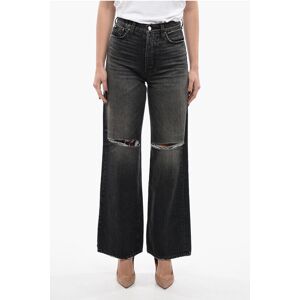 Amiri Wide Fit High Rise Jeans With Distressed Details 27cm size 27 - Female