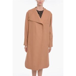 Aeron Wool-blend Coat with Asymmetric Fastening and Logoed Applica size 42 - Female