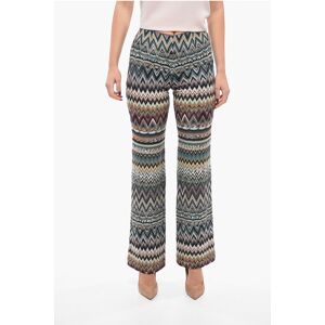 Missoni Wool Blend Straight Fit Pants with Herringbone Motif size 44 - Female