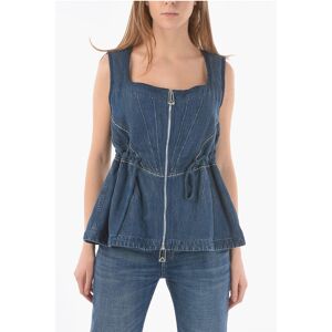 Bottega Veneta Zipped Denim FLUID Top With Drawstring size 40 - Female