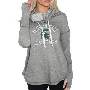 Women's Original Retro Brand Gray Michigan State Spartans Funnel Neck Pullover Sweatshirt - Female - Gray