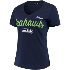 Women's G-III 4Her by Carl Banks Navy Seattle Seahawks Post Season V-Neck T-Shirt - Female - Navy